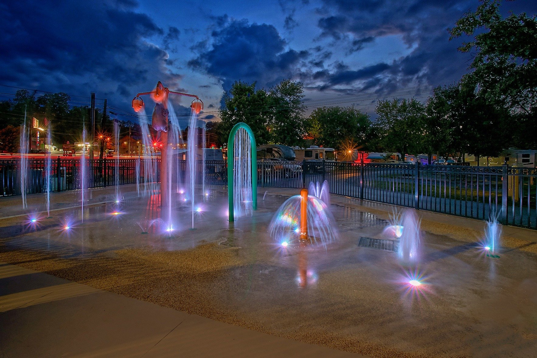 Enjoy your vacation in our splashpad in Pigeon Forge, TN