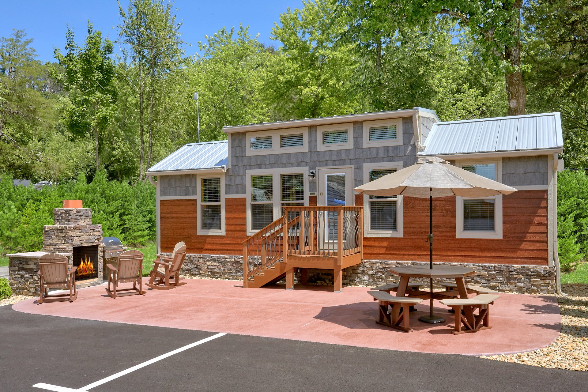 Take a look at our camping cabins located in our RV Park in Pigeon Forge, TN